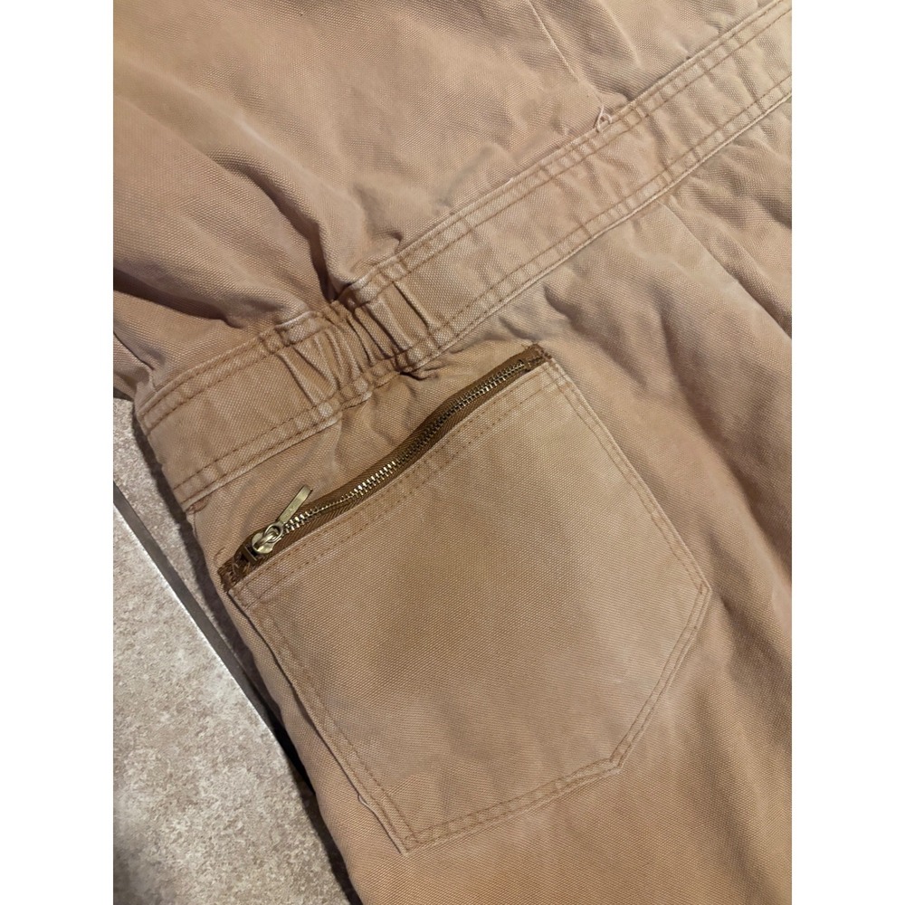 Vintage Walls Master Made Tan Cotton Duck Quilted Lined Work Coveralls Mens L - Picture 12 of 16